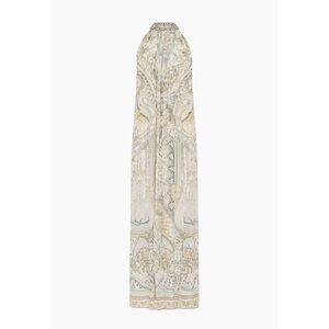 SOLD****Camilla Tie Neck Ivory Tower Tales Silk Dress